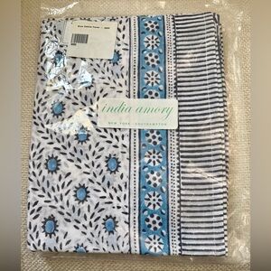 Julia/India Amory Pareo Blue & White Block Print